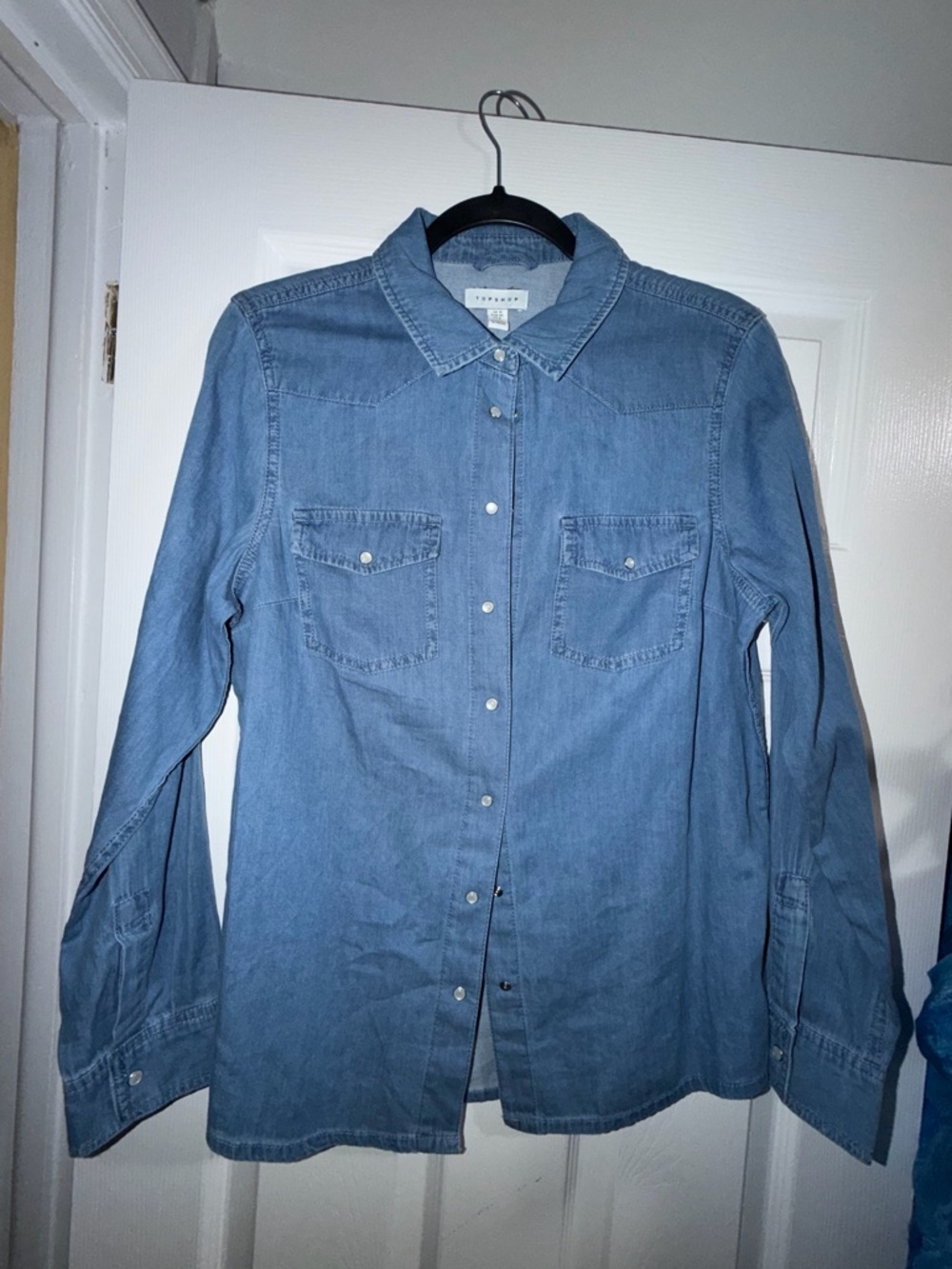 Topshop Light Blue Denim Shirt